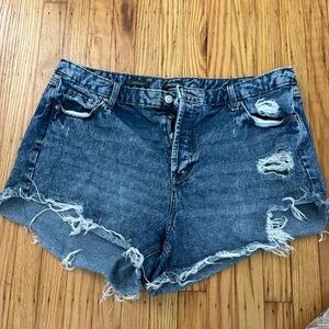 High Rise Denim Shorts